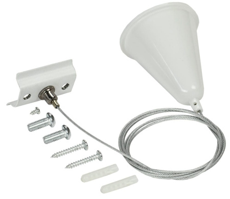 LIGHTING Комплект подвеса для шинопровода с тросом 1,5м белый IEK