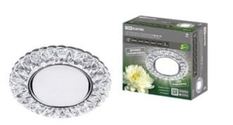 Светильник встраиваемый СВ 03-18 GХ53 230В LED подсветка 5 Вт зеркальный/хром TDM