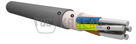 Кабель АВВГнг(А)-LS 5х70 мс (N,РЕ)-1 ГОСТКАБЕЛЬ