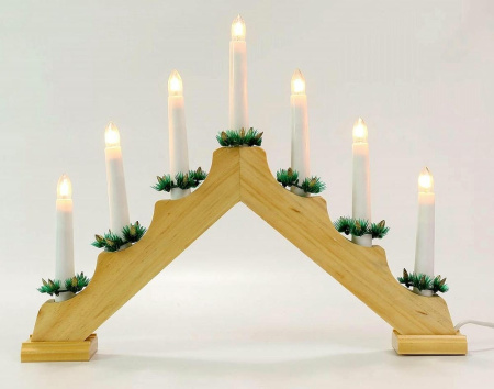 Светильник светодиодный "Новогодняя горка" Gauss серия Holiday, 7 LED свечей, 0,1W*7, тёплый свет, д