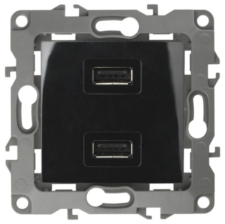 12-4110-06 ЭРА Устройство зарядное USB, 230В/5В-2100мА, IP20, Эра12, чёрный (6/60/1920)