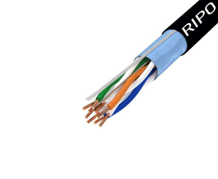 Кабель витая пара FTP4 CAT5E  24 AWG Сu (outdoor) RIPO медный